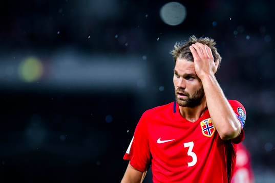 Jørgen Skjelvik of Norway looks dejected