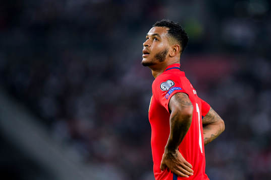 Joshua King of Norway looks dejected