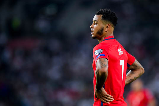 Joshua King of Norway looks dejected
