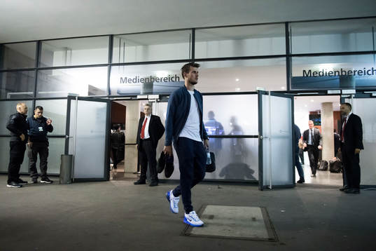 Håvard Nordtveit of Norway leaves the arena
