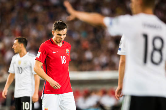 Ole Selnæs of Norway looks dejected