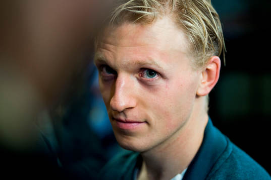 Mats Møller Dæhli of Norway speaks to the press