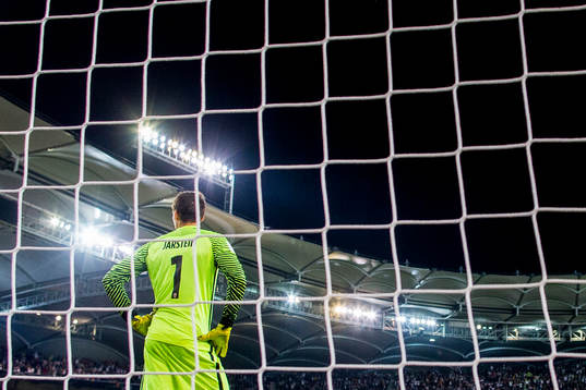 Norway's goalkeeper Rune Almenning Jarstein looks dejected
