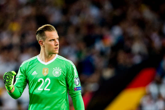 Germany's goalkeeper Marc-André ter Stegen celebrates
