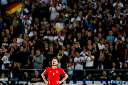 Håvard Nordtveit of Norway looks dejected