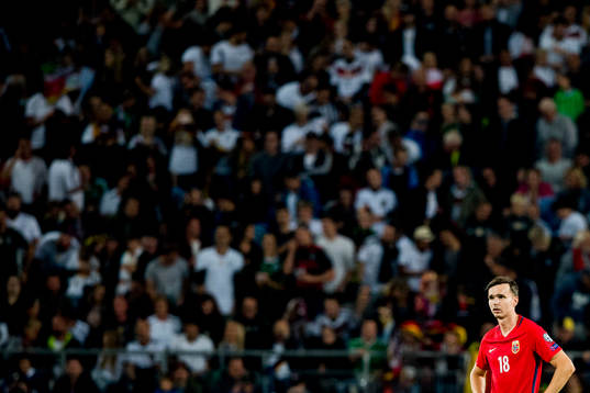 Ole Kristian Selnæs of Norway looks dejected