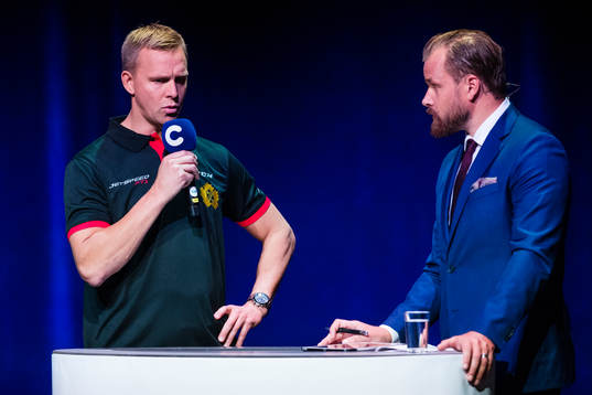 Skellefteås tränare Bert Robertsson och konferencier