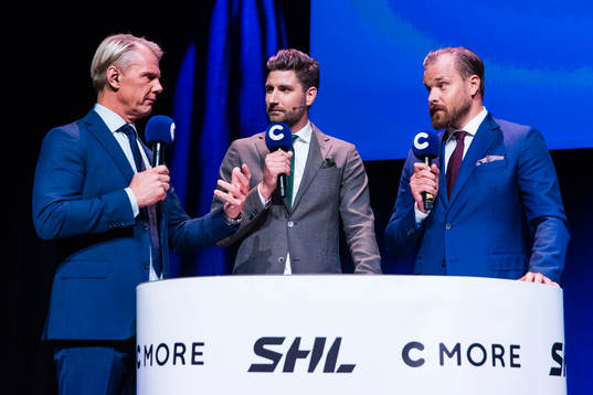 Cmores Niklas Wikegård, Björn Oldéen och Sanny Lindström