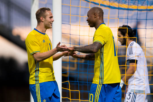 Sveriges Gustav Engvall jublar
