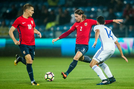 Martin Ødegaard, Julian Ryerson of Norway and Ameer Nassar