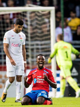 Helsingborgs Lumala Abdu jublar