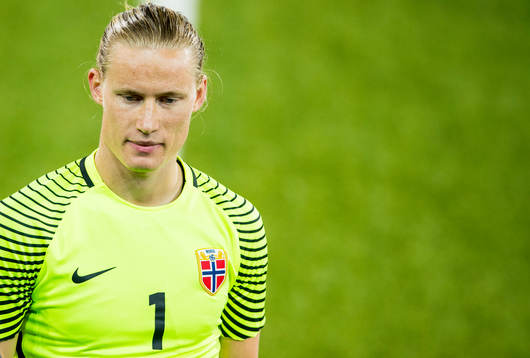 Goalkeeper Sondre Rossbach of Norway