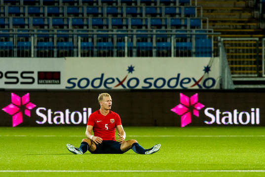 Andreas Hanche-Olsen of Norway looks dejected