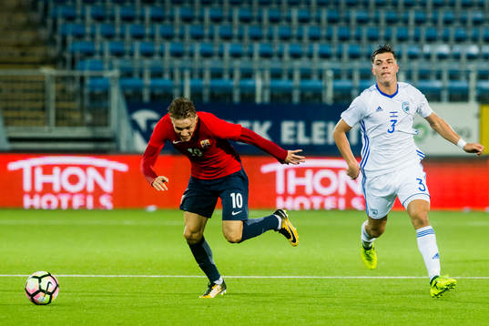 Martin Ødegaard of Norway and Shay Pinhas Ben David of