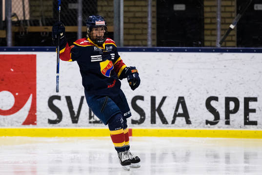 Djurgårdens Tori Hickel jublar