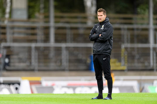 Varbergs Gabriel Altemark-Vanneryr före fotbollsmatchen i
