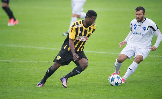 IFK Hässleholms Kojo Annor i matchen i division 2 mellan