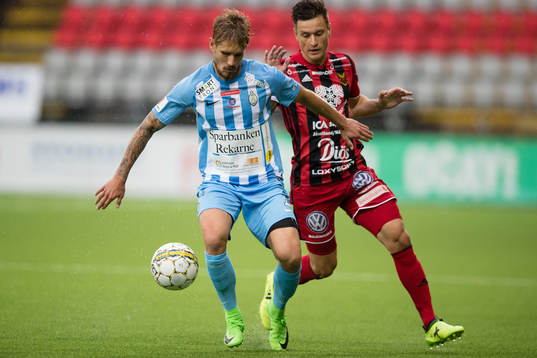 AFC Eskilstunas Daniel Björnqvist mot Östersunds Jamie