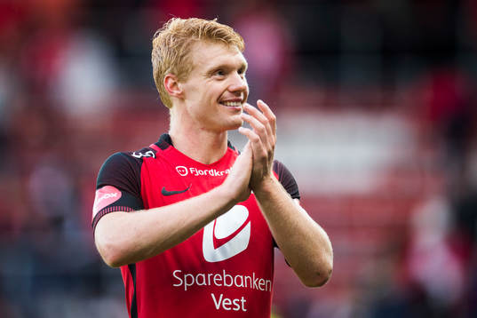 Sivert Heltne Nilsen of Brann celebrates