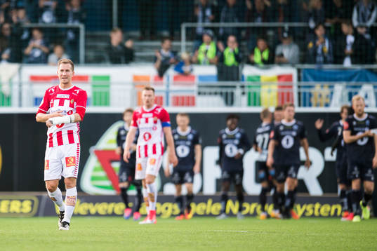 Morten Gamst Pedersen of Tromsø looks dejected
