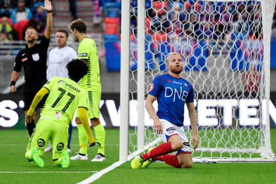 Henrik Kjelsrud Johansen, of Vålerenga, looks dejected