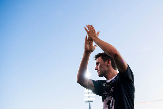 Andreas Hopmark of Kristiansund celebrates