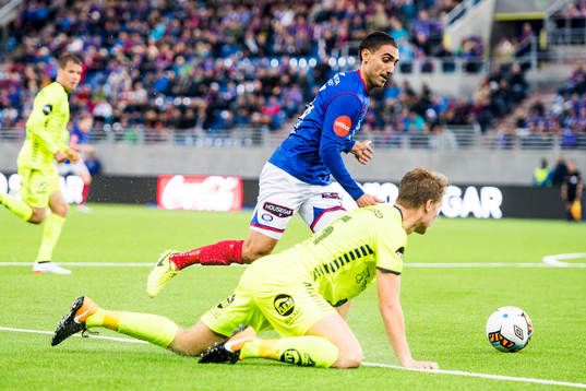 Mohammed Abdellaoue of Vålerenga and Sigurd Rosted of