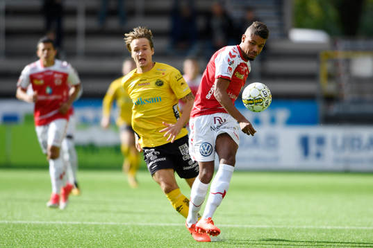 Kalmars Mikael Dyrestam och Elfsborgs Viktor Prodell