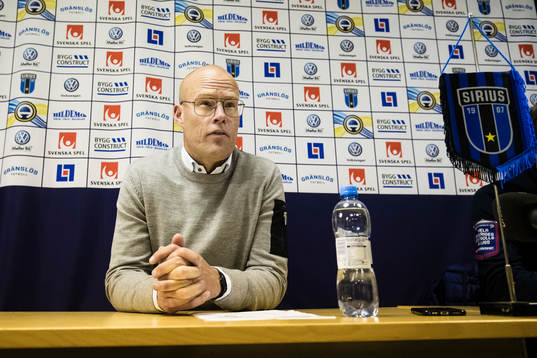 Sundsvalls tränare Joel Cedergren på presskonferens