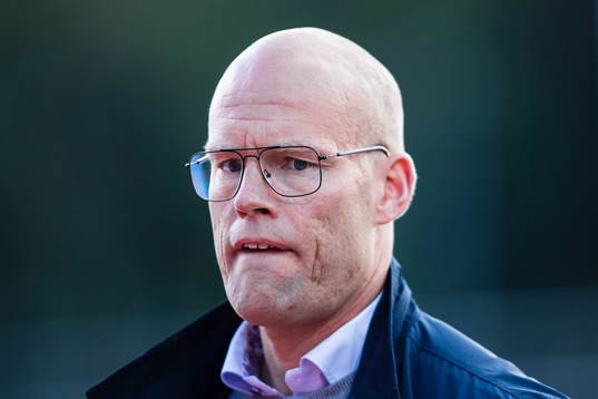 Sundsvalls tränare Joel Cedergren innan fotbollsmatchen i