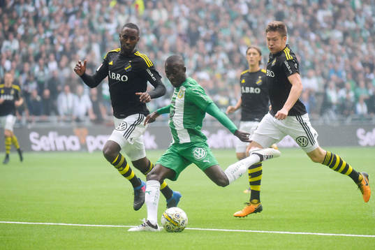 Hammarbys Pa Amat Dibba gör 1-0-målet