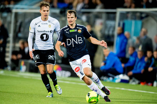 Anders Konradsen of Rosenborg and Henning Hauger of