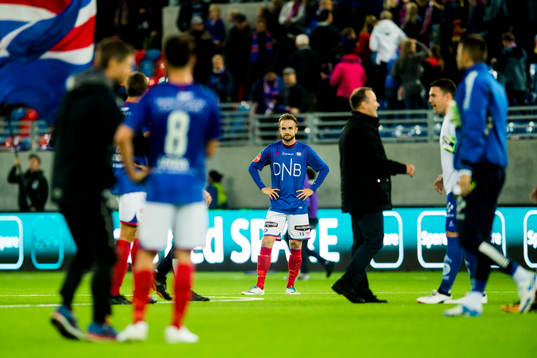 Daniel Mikal Aas Berntsen looks dejected