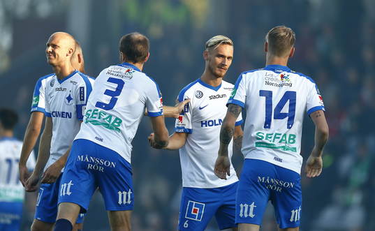 Norrköpings spelare med Linus Wahlqvist