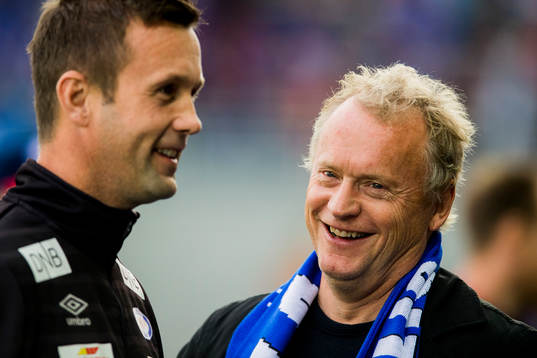 Ronny Deila, head coach, of Vålerenga and Raymond Johansen