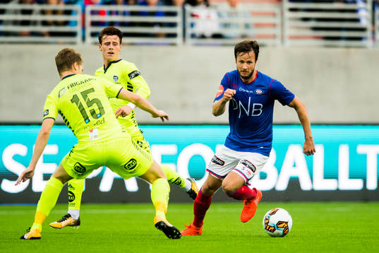 Sigurd Rosted, Tobias Heintz of Sarpsborg 08 and Robert