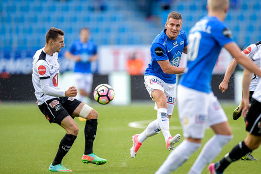 Elbasan Rashani of Odd and Christoffer Kongste Remmer of