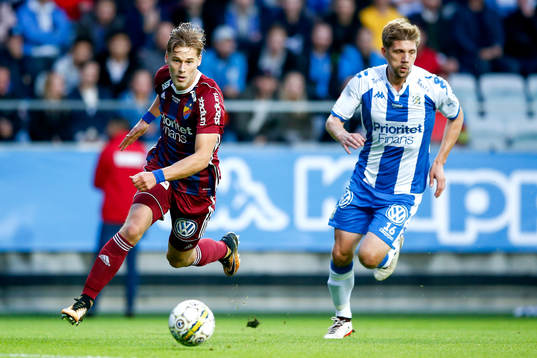 Djurgårdens Felix Beijmo och IFK Göteborgs Mikael Boman