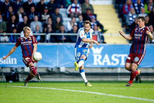 IFK Göteborgs Tobias Hysén och Djurgårdens Elliot Käck