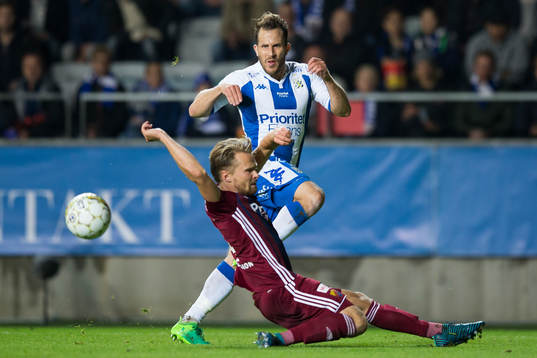 IFK Göteborgs Tobias Hysén och Djurgårdens Jacob Une