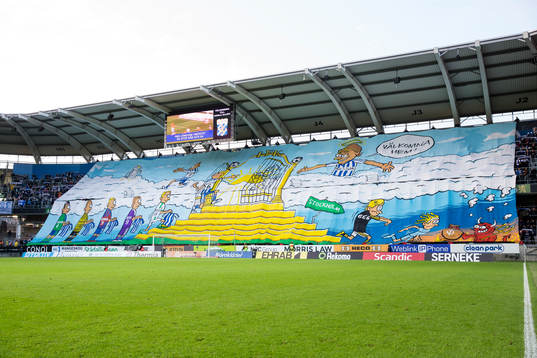 IFK Göteborgs klack med ett TIFO innan