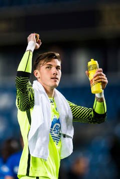 Goalkeeper Andreas Christopher Linde of Molde celebrates