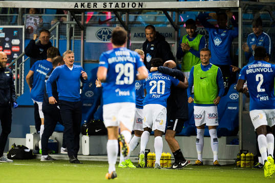 Molde Thomas Olivier Amang Kegueni of Molde celebrates with