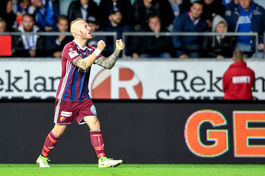 Djurgårdens Magnus Eriksson jublar