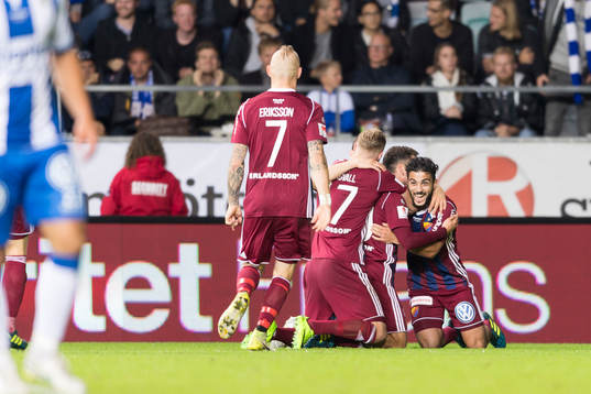 Djurgårdens Kerim Mrabti jublar