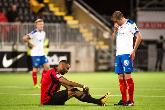 Brommapojkarnas Kyle Konwea har ont