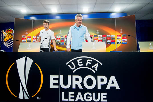 Mike Jensen and Kåre Ingebrigtsen, head coach of Rosenborg