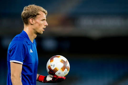 Goalkeeper André Hansen of Rosenborg