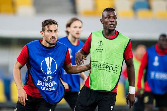 Östersunds Sotirios Papagiannopoulus och Salisu Abdullahi