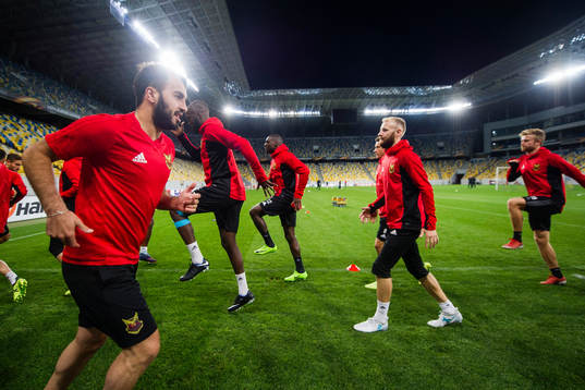 Bläddra bland fler bilder av Fotboll, Europa League, Östersund, Träning och presskonferens